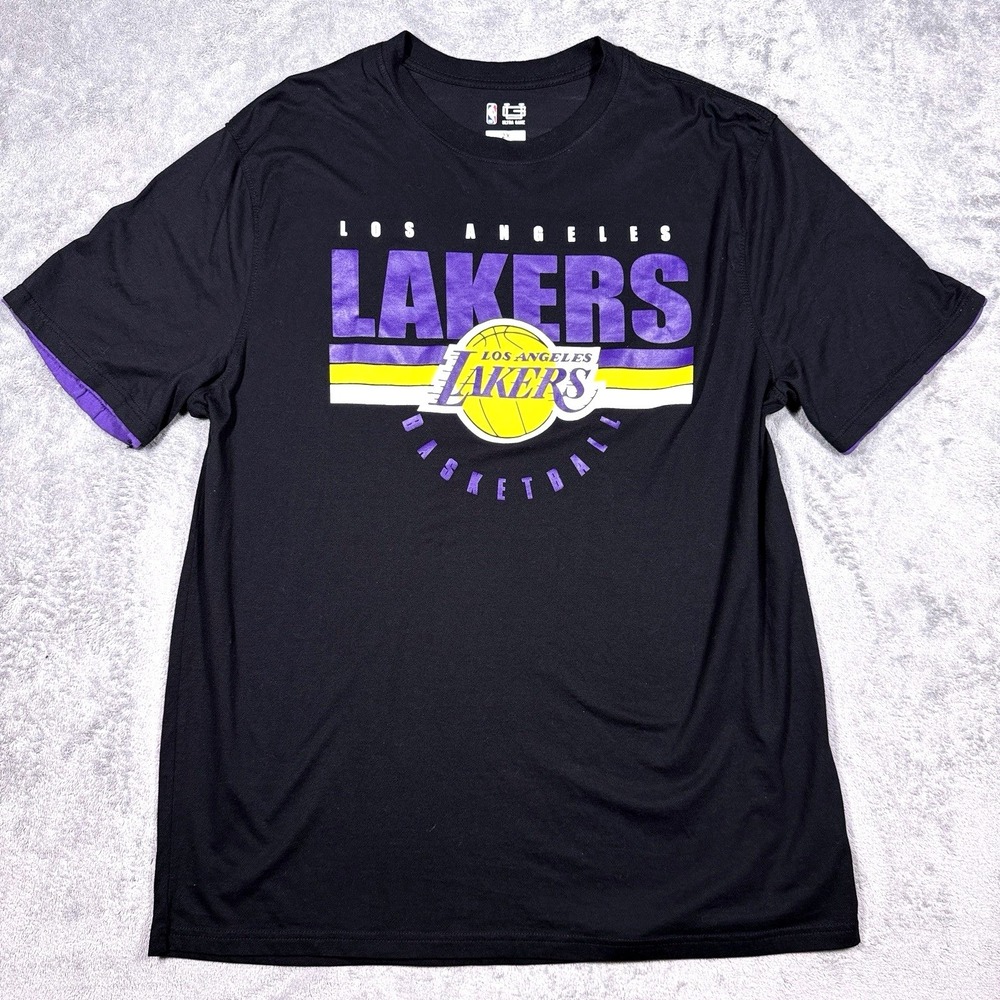 Los Angeles Lakers Ultra Game Men's 2XL Black NBA Graphic Performance T Shirt
